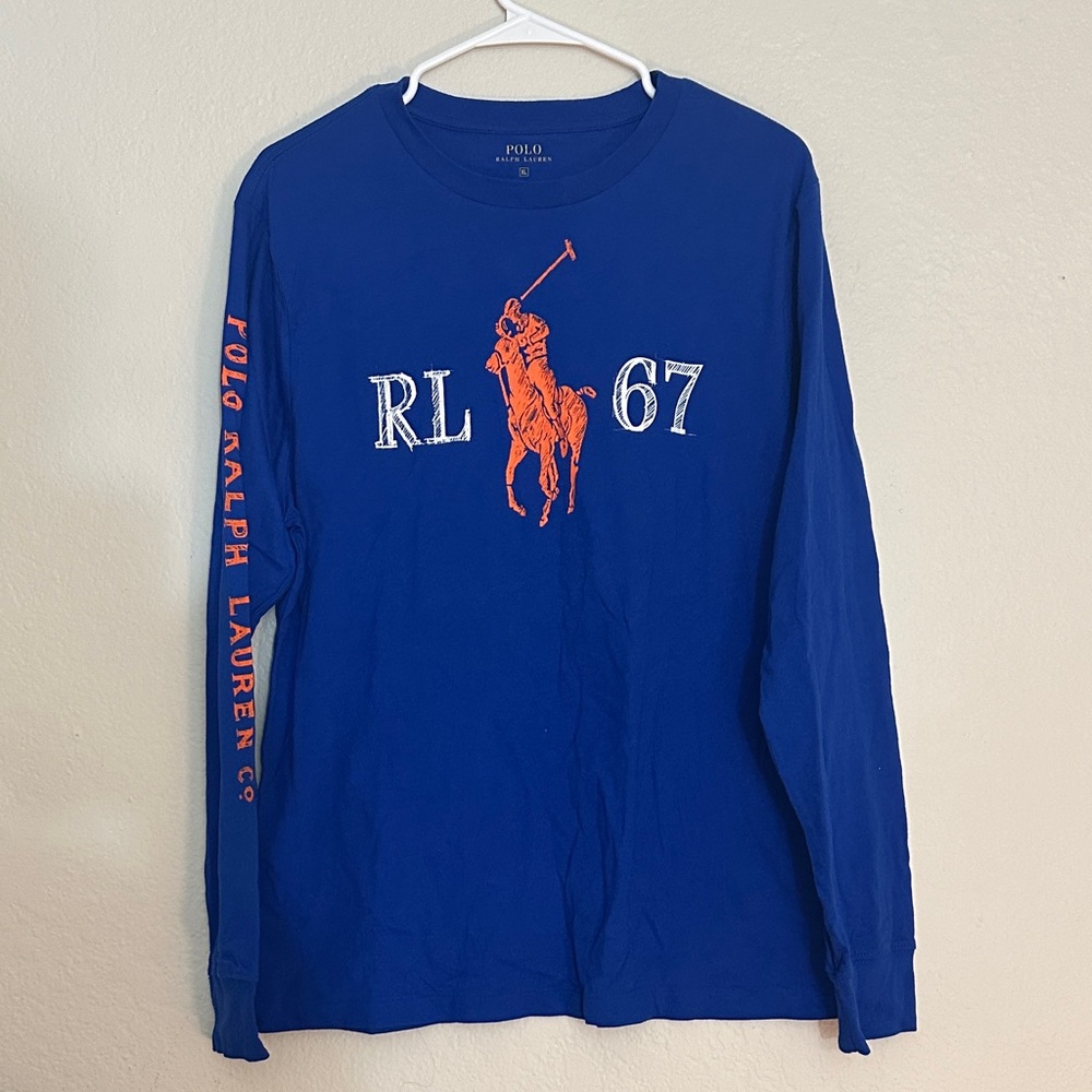 Polo by Ralph Lauren Men's Royal Blue Long Sleeve Tee
